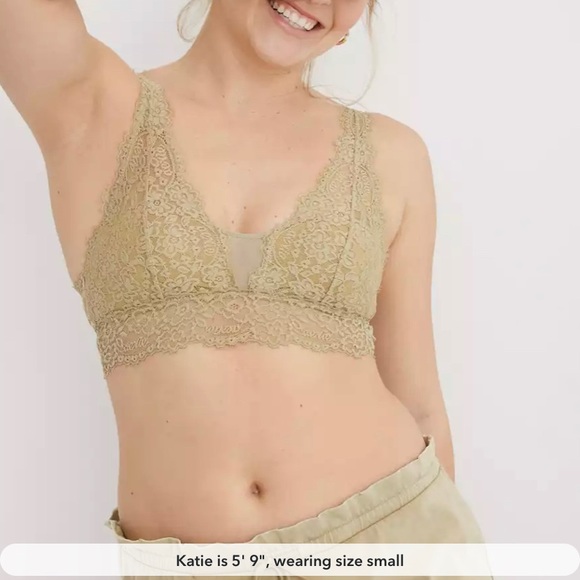 Aerie Eyelash Lace Plunge Bralette - Picture 1 of 7